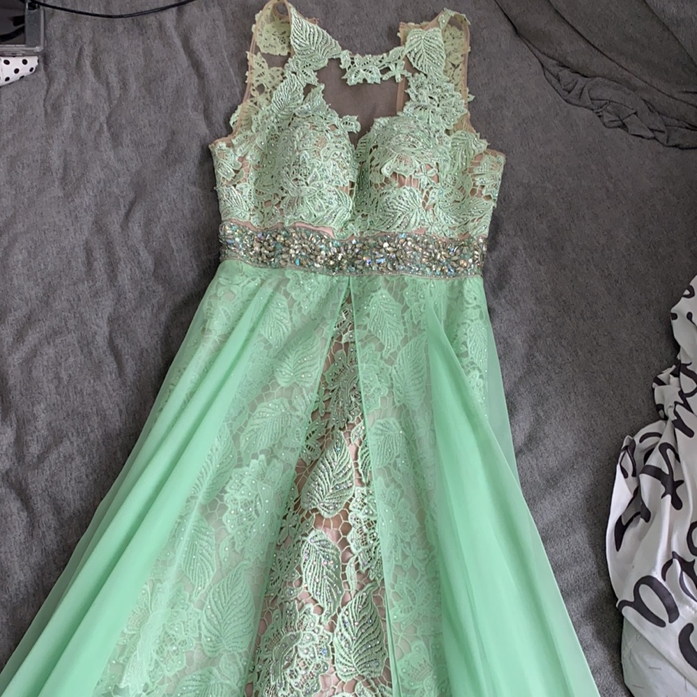 Jade colored prom/ formal/ homecoming dress